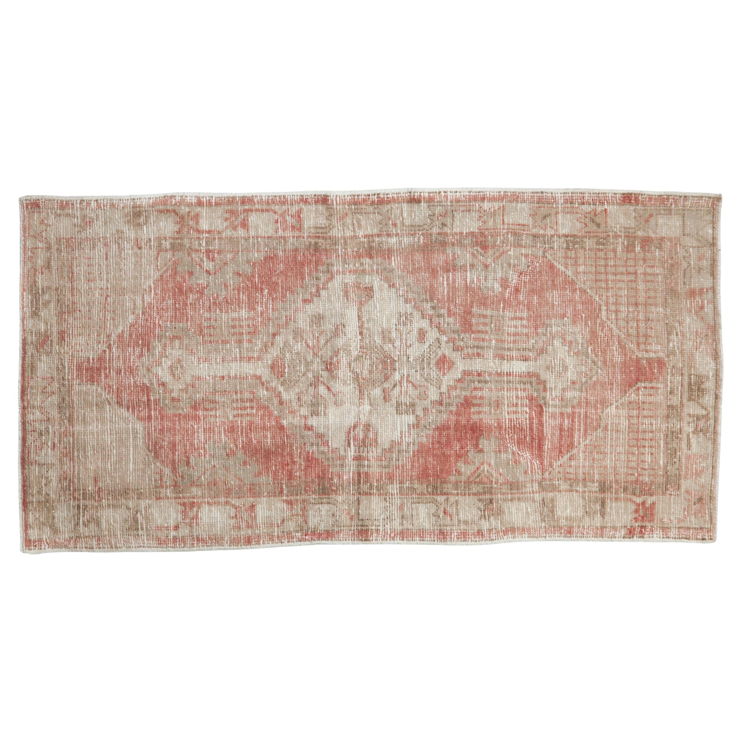 Vintage Distressed Oushak Rug Runner