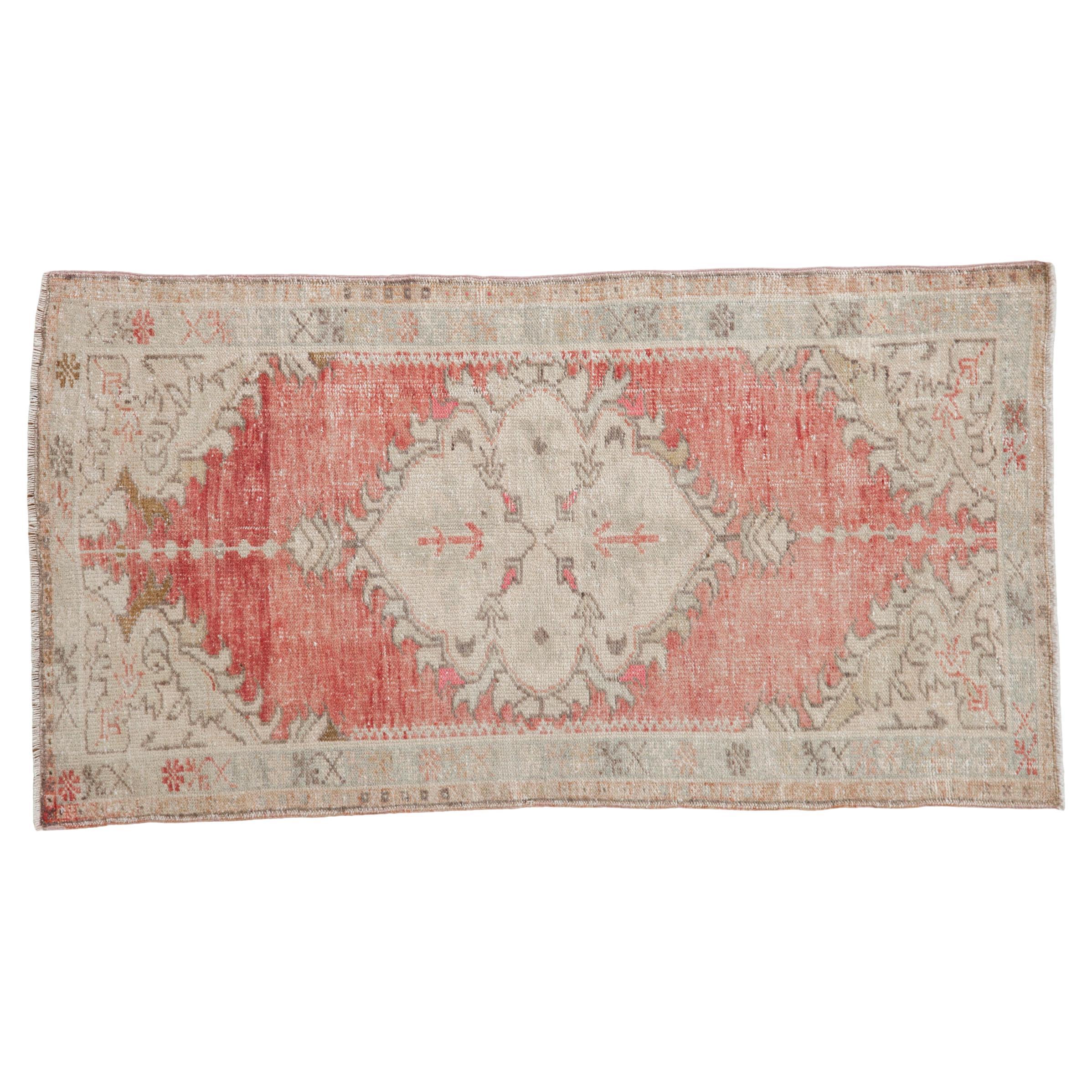 Vintage Distressed Oushak Rug Runner