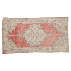 Vintage Distressed Oushak Rug Runner
