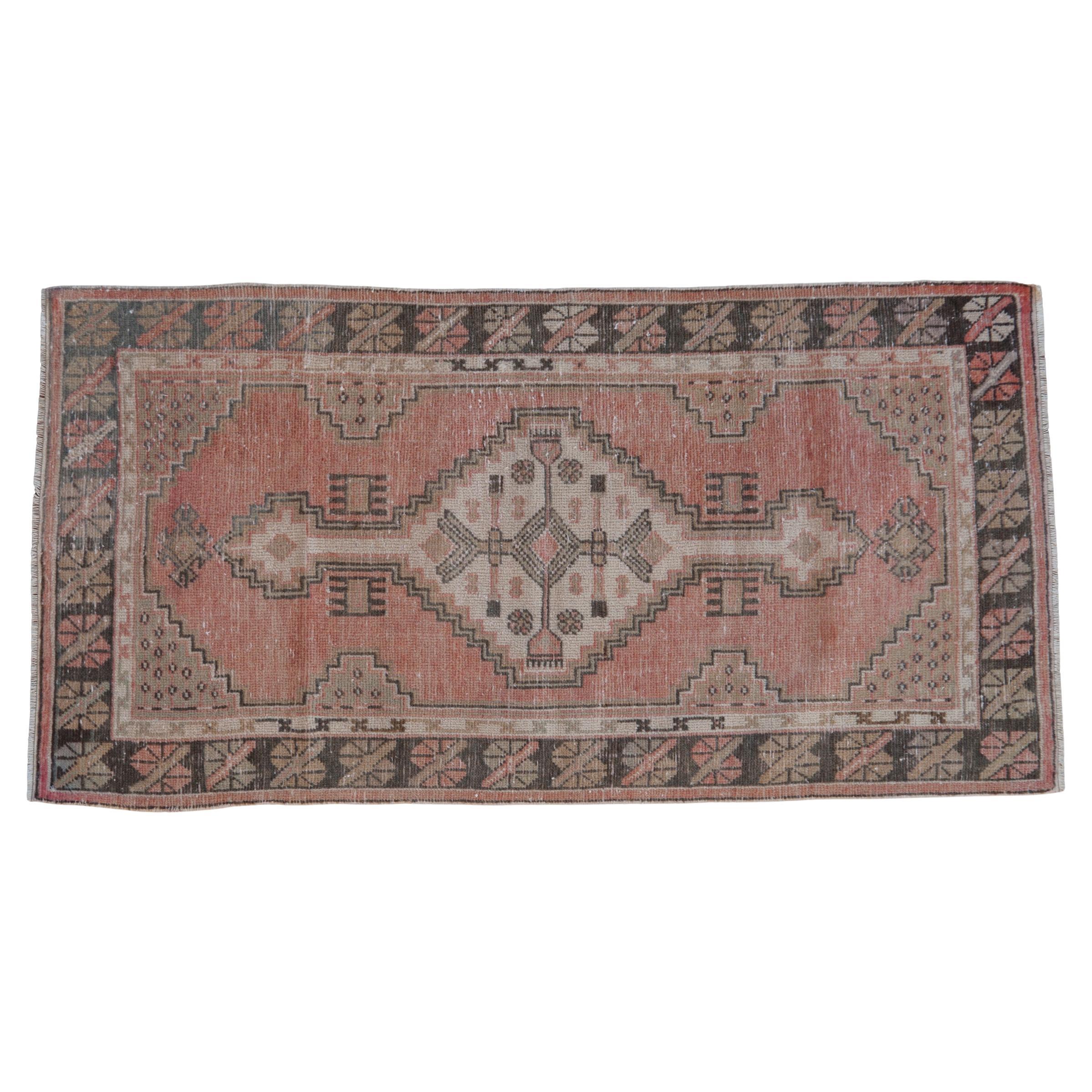 Vintage Distressed Oushak Rug Runner