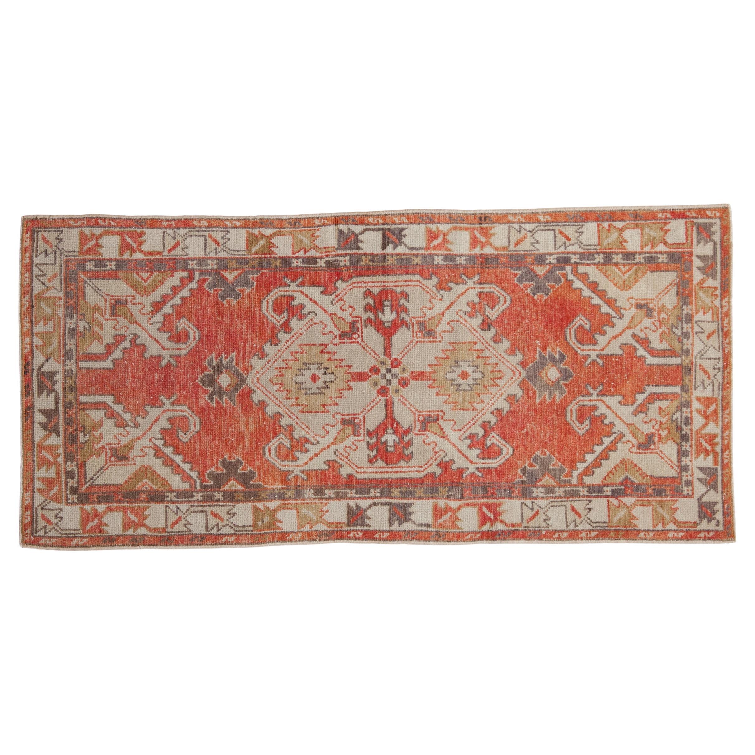 Vintage Distressed Oushak Rug Runner