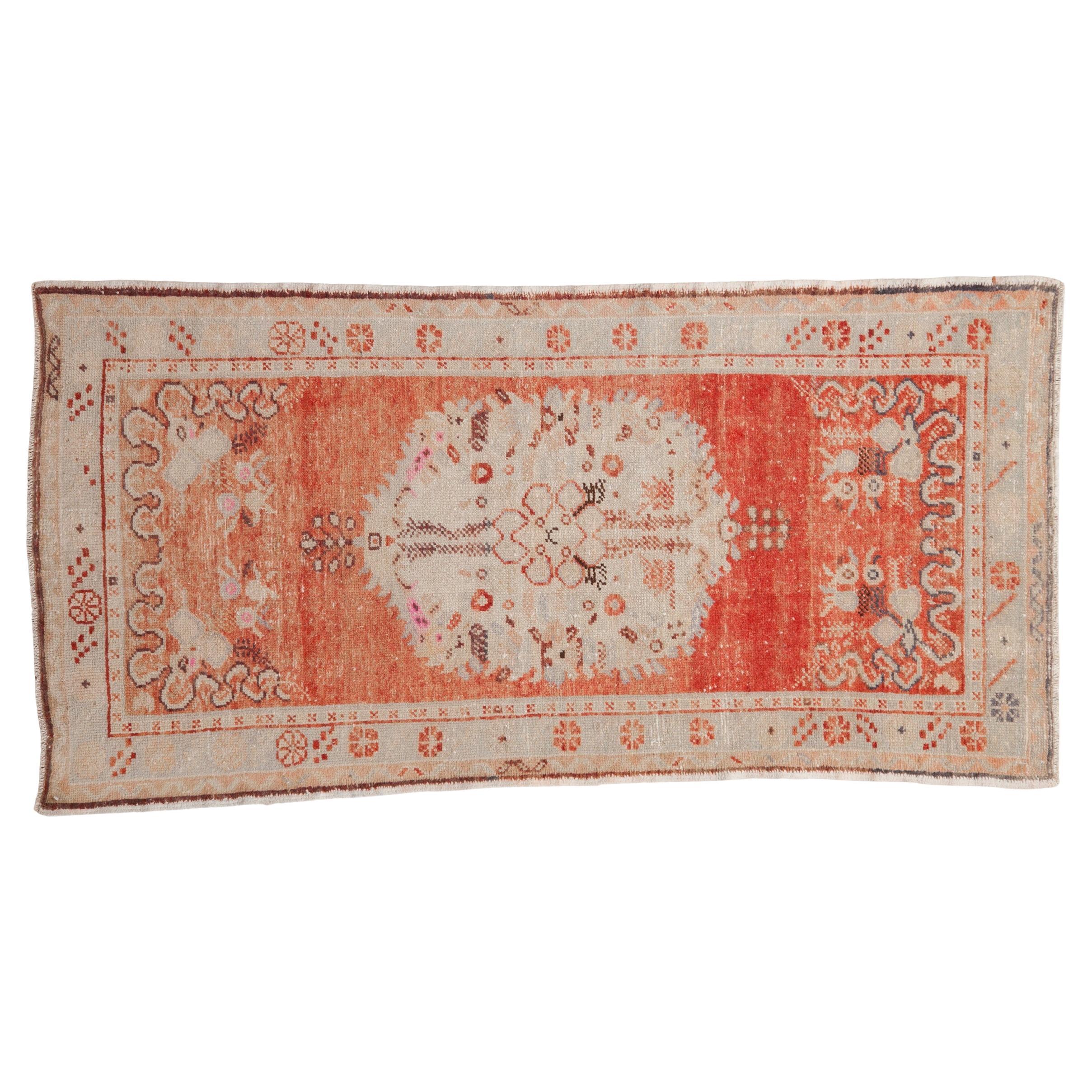 Tappeto Oushak Vintage Distressed Runner