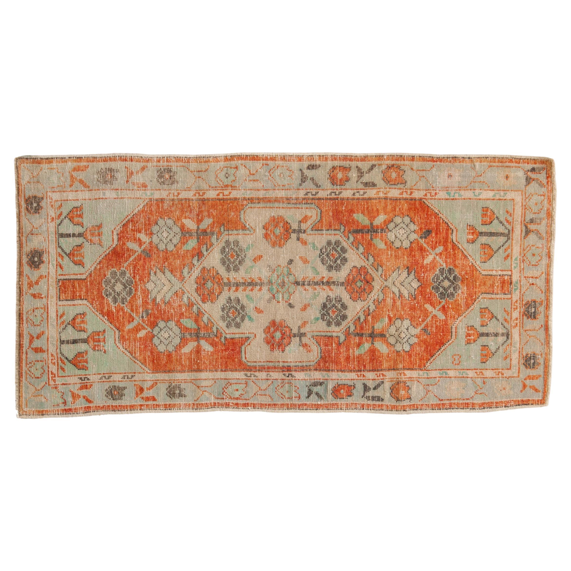 Vintage Distressed Oushak Rug Runner