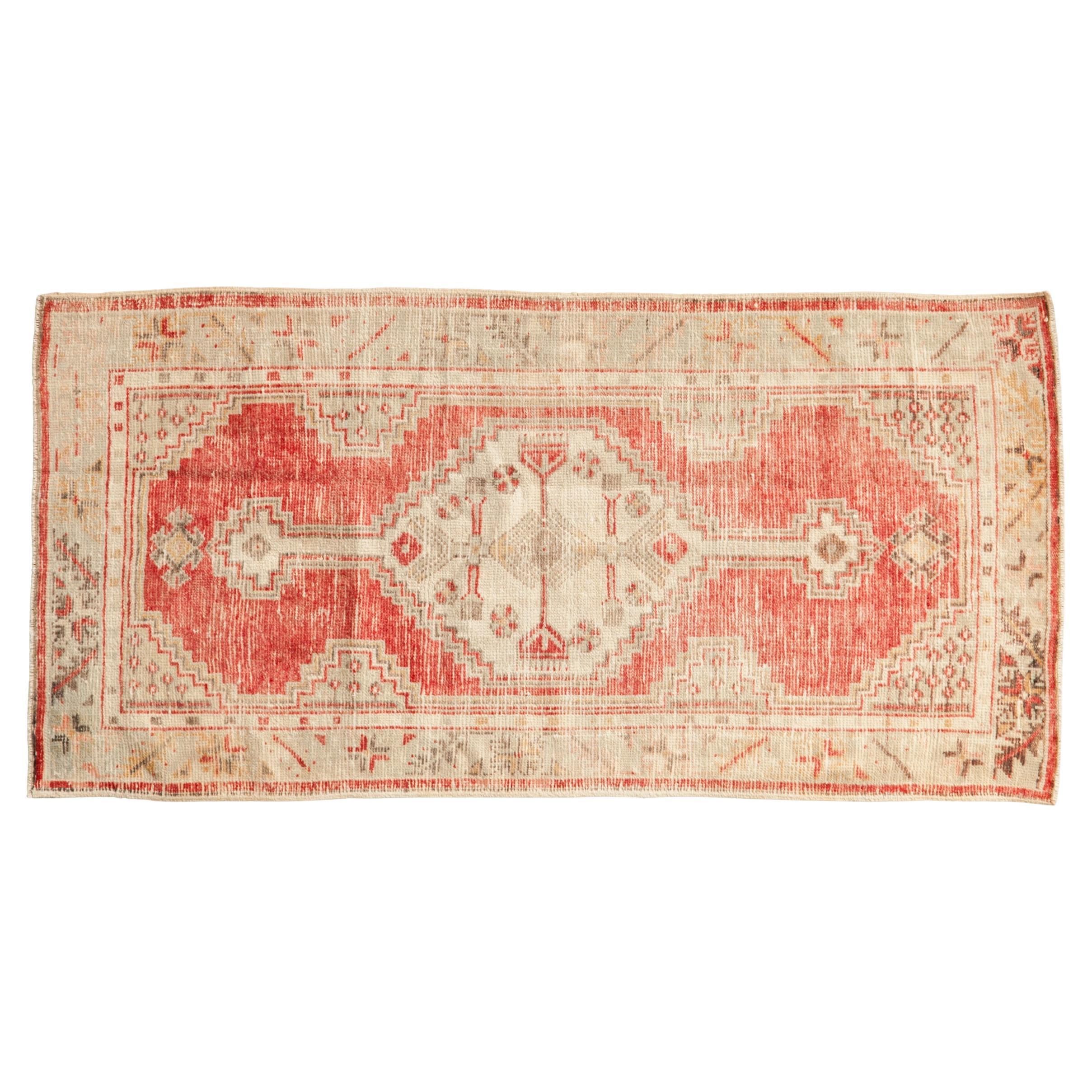 Vintage Distressed Oushak Rug Runner