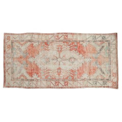 Vintage Distressed Oushak Rug Runner