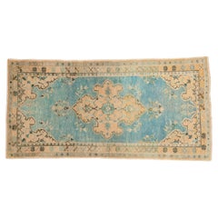 Vintage Distressed Oushak Rug Runner