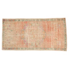 Vintage Distressed Oushak Rug Runner