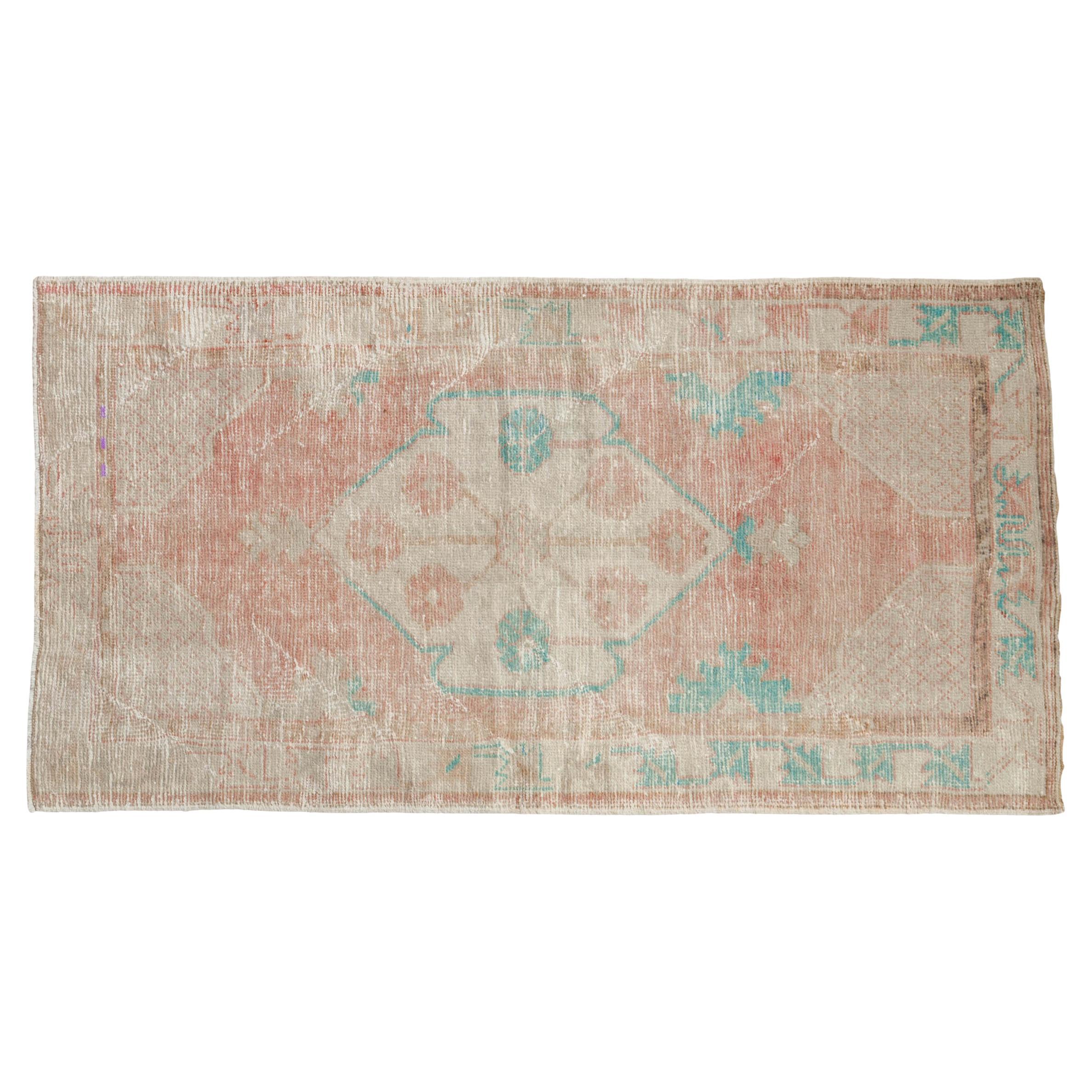 Tappeto Oushak Vintage Distressed Runner