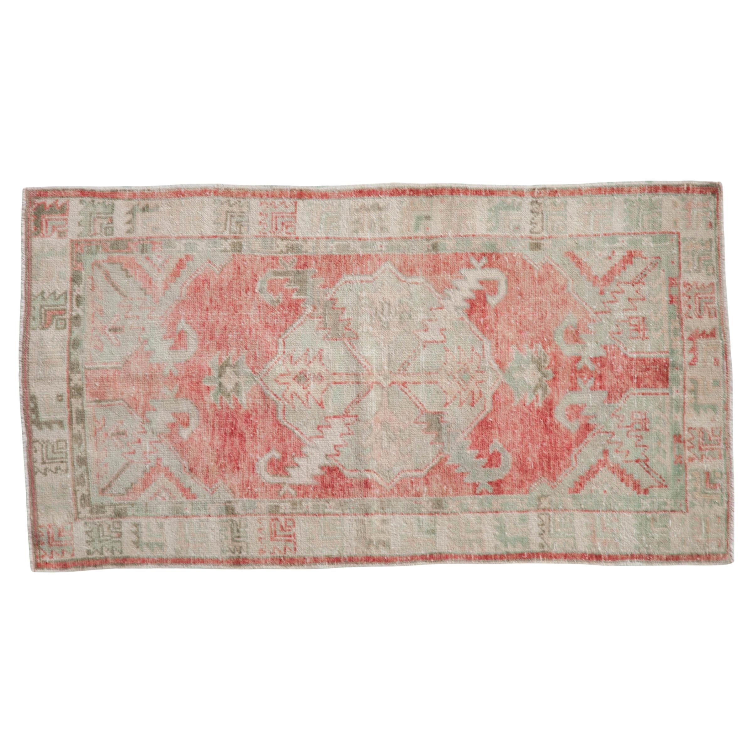 Tappeto Oushak Vintage Distressed Runner