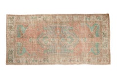 Vintage Distressed Oushak Teppich Läufer