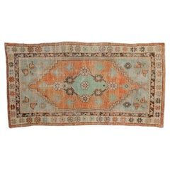 Vintage Distressed Oushak Teppich Läufer