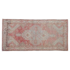 Vintage Distressed Oushak Rug Runner