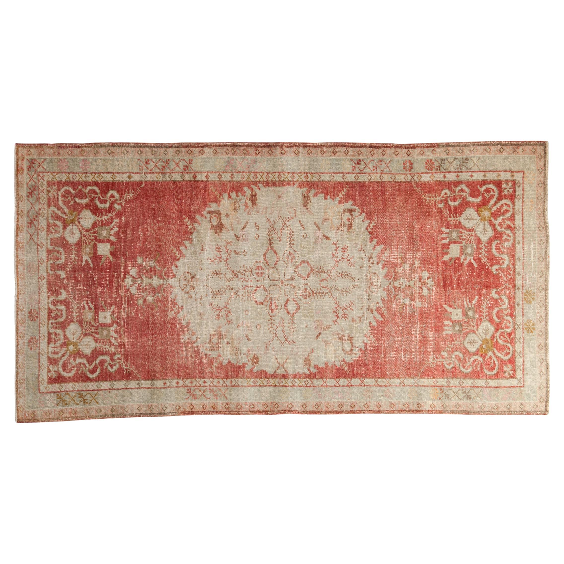 Tappeto Oushak Vintage Distressed Runner