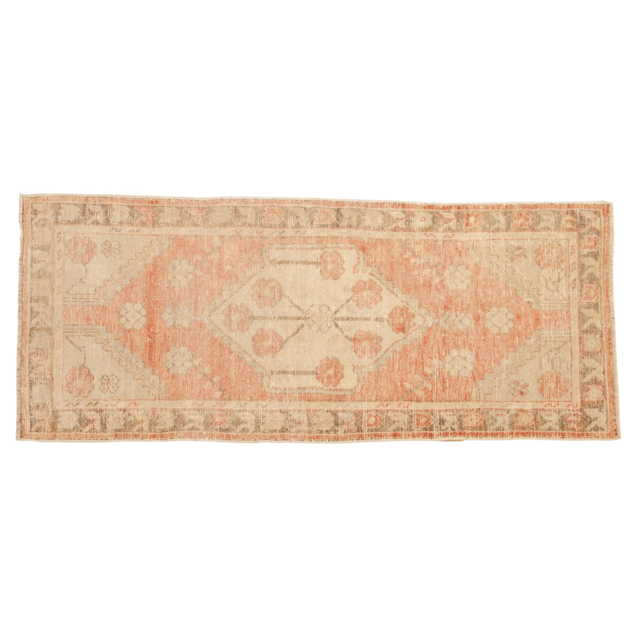 Vintage Distressed Oushak Rug Runner