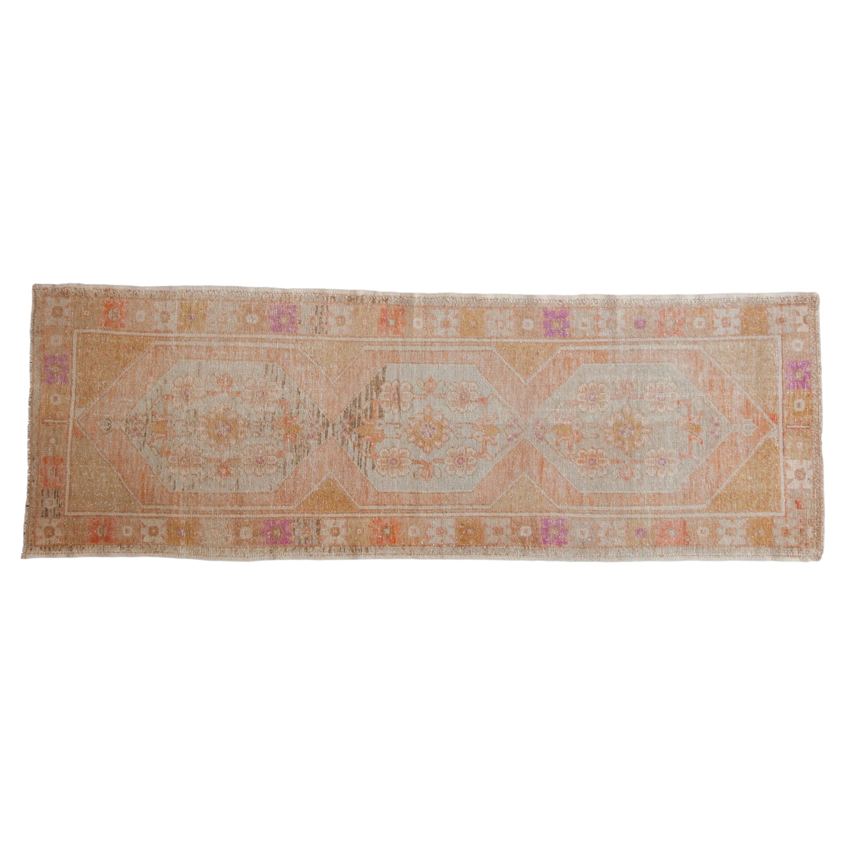 Vintage Distressed Oushak Rug Runner