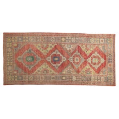 Vintage Distressed Oushak Rug Runner