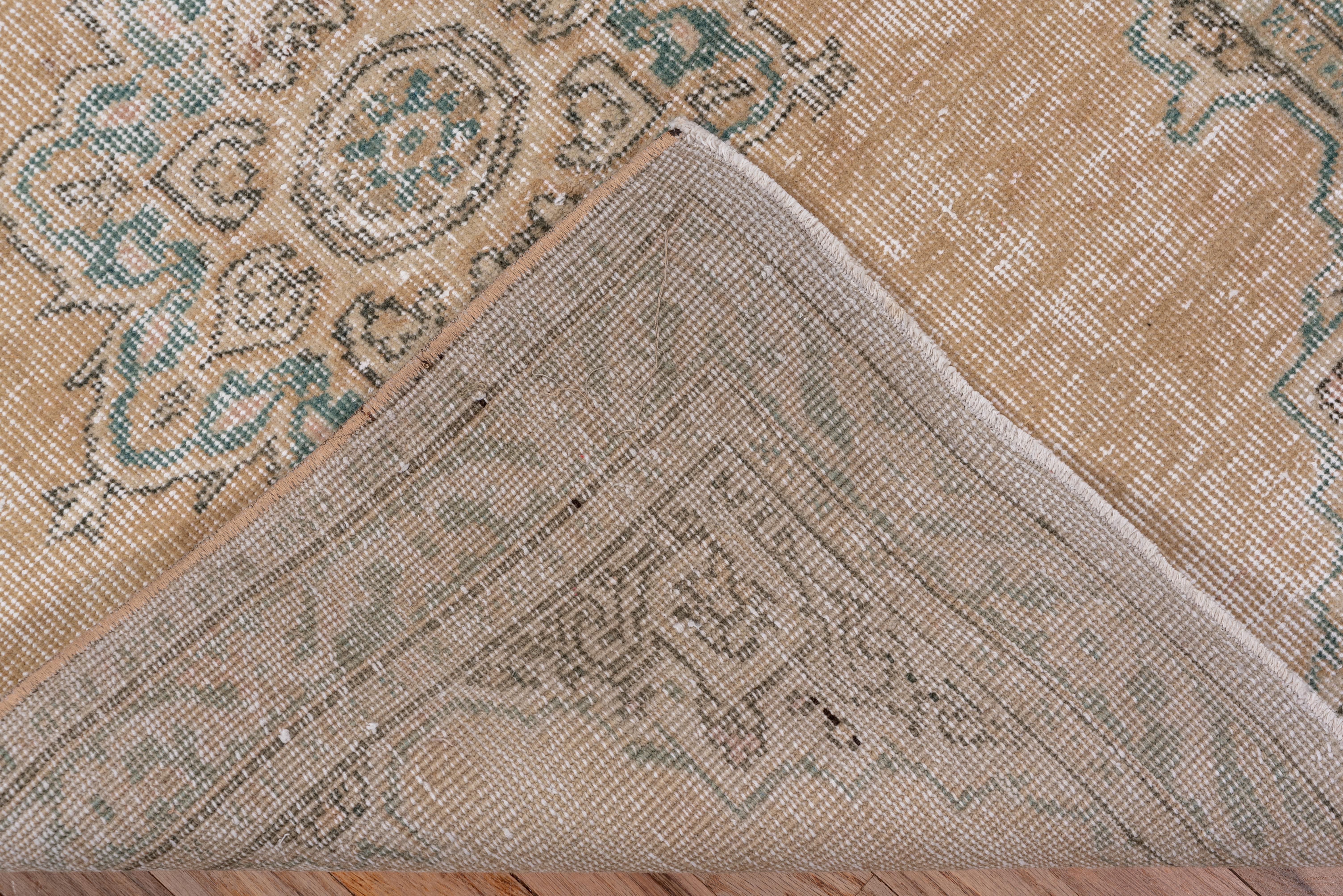 Hand-Knotted Vintage Distressed Oushak Runner For Sale