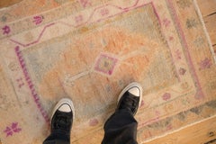 Vintage Distressed Oushak Square Rug