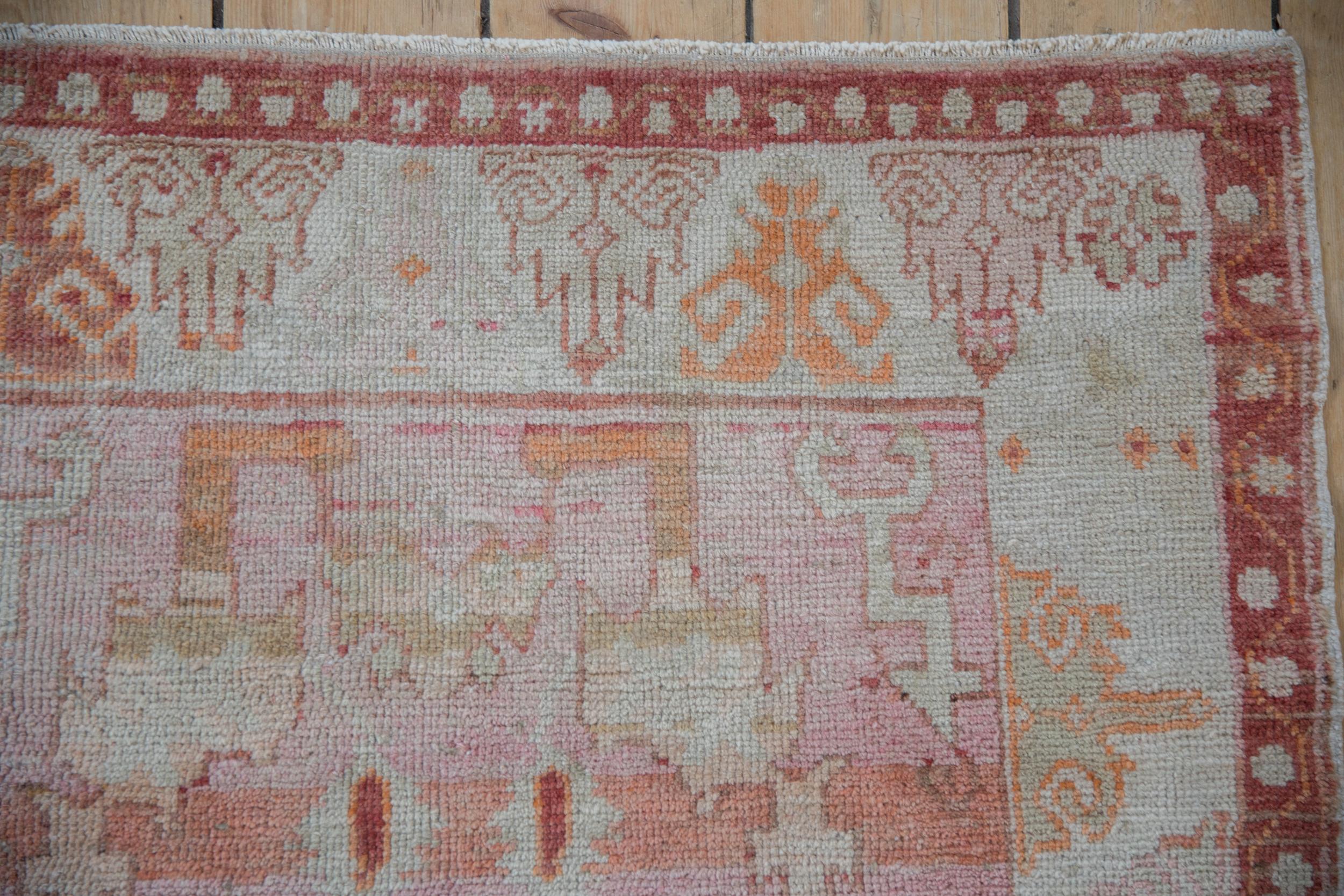 Turkish Vintage Distressed Oushak Square Rug For Sale