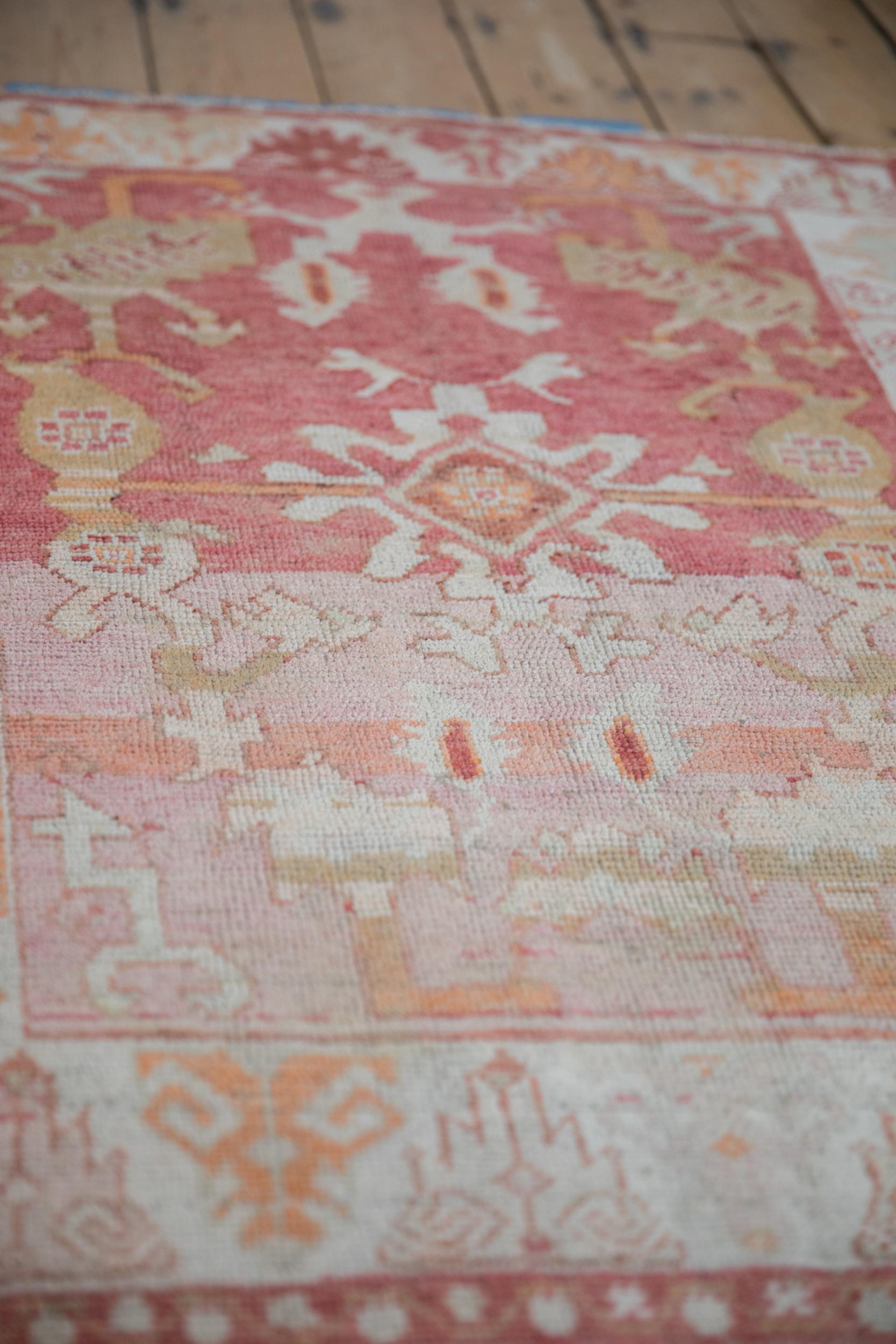 Vintage Distressed Oushak Square Rug In Fair Condition For Sale In Katonah, NY
