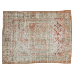 Vintage Distressed Oushak Quadratischer Teppich