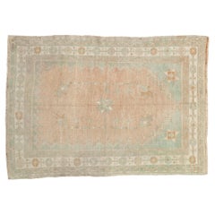 Vintage Distressed Oushak Quadratischer Teppich
