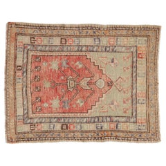 Vintage Distressed Oushak Quadratischer Teppich