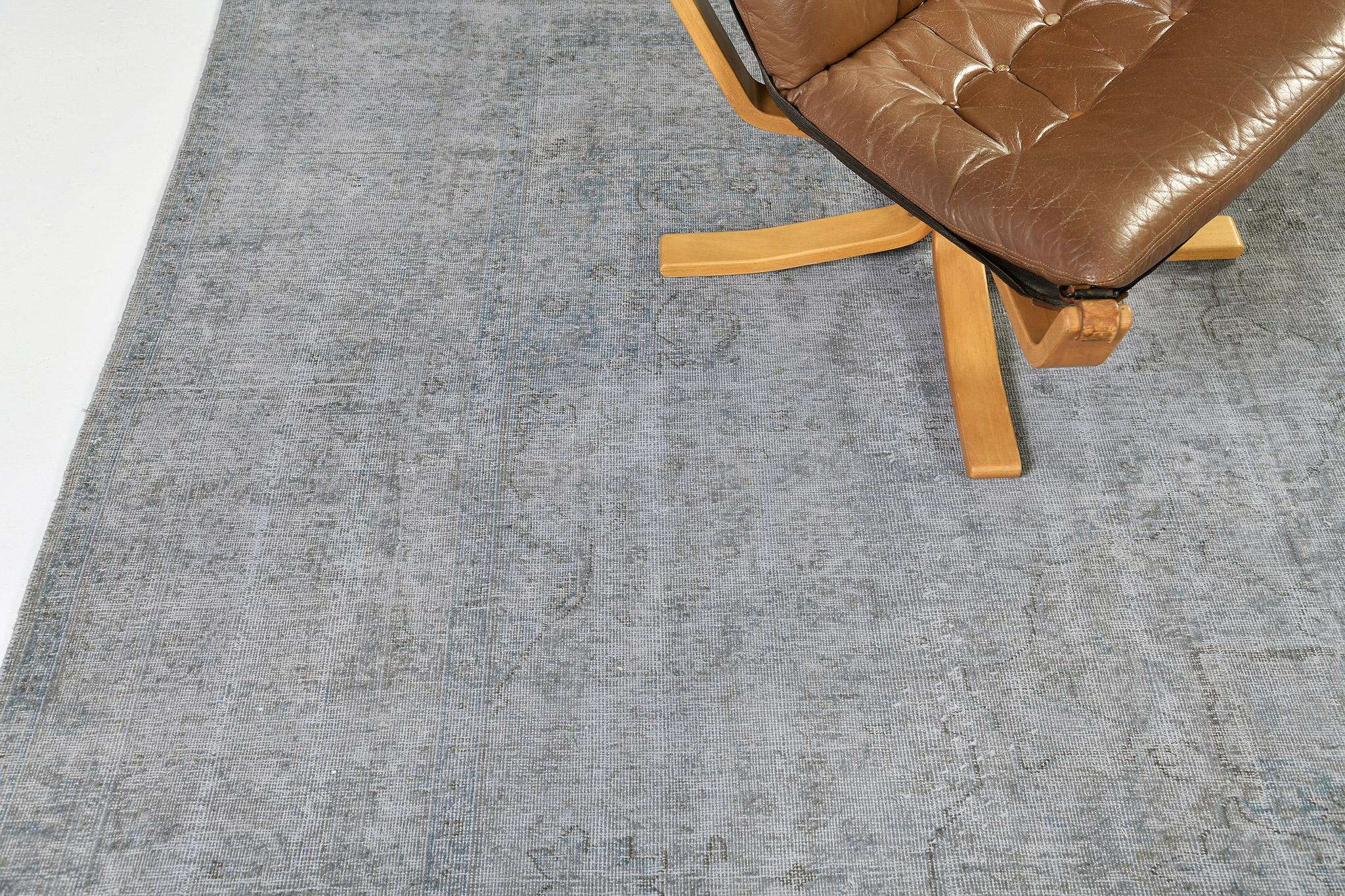 Vintage Distressed Overdye Persian Tabriz en vente 1