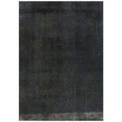 Vintage Distressed Overdyed Persian Area Rug