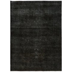 Vintage Distressed Overdyed Persian Rug