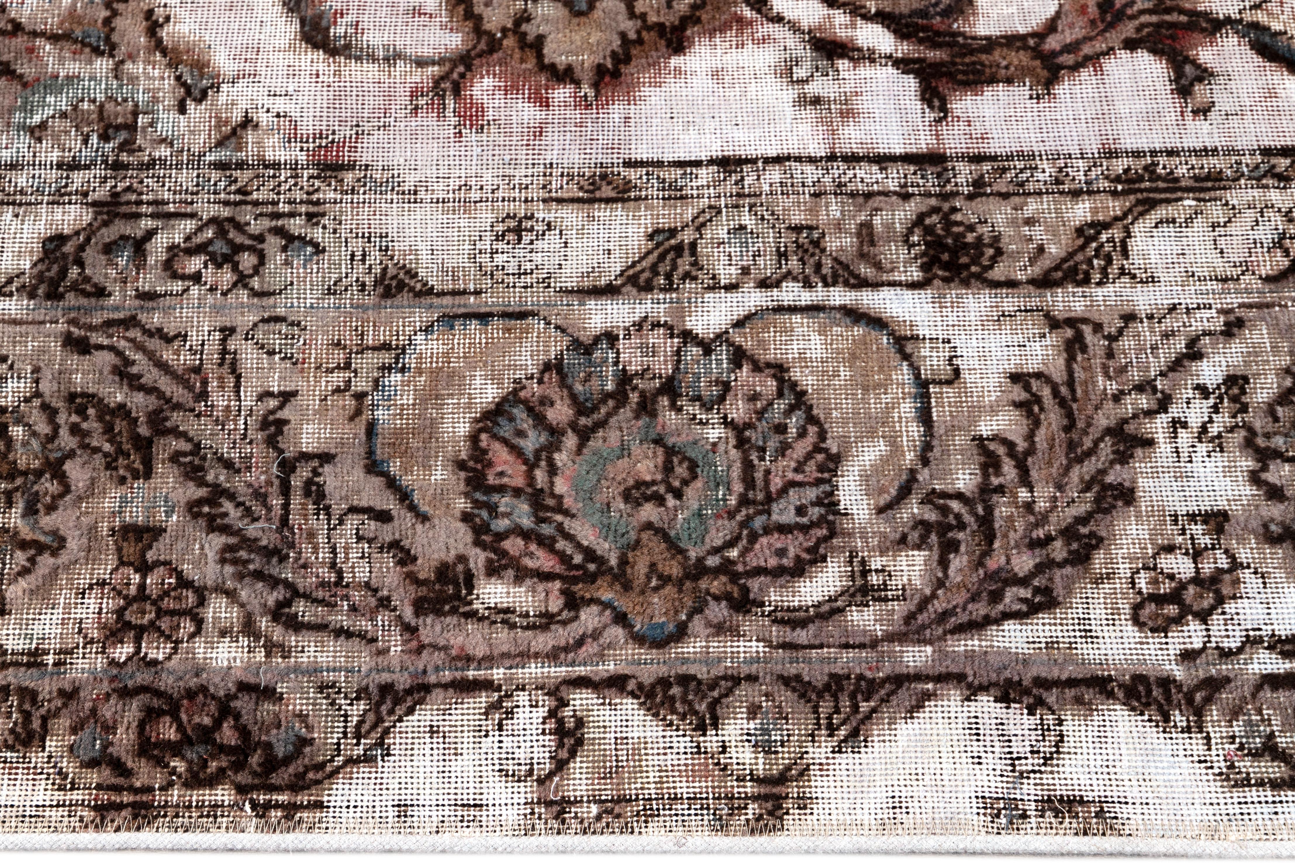 Lana Tappeto Vintage Distressed Overdyed in vendita