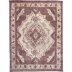 Antique Distressed Overdyed Rug