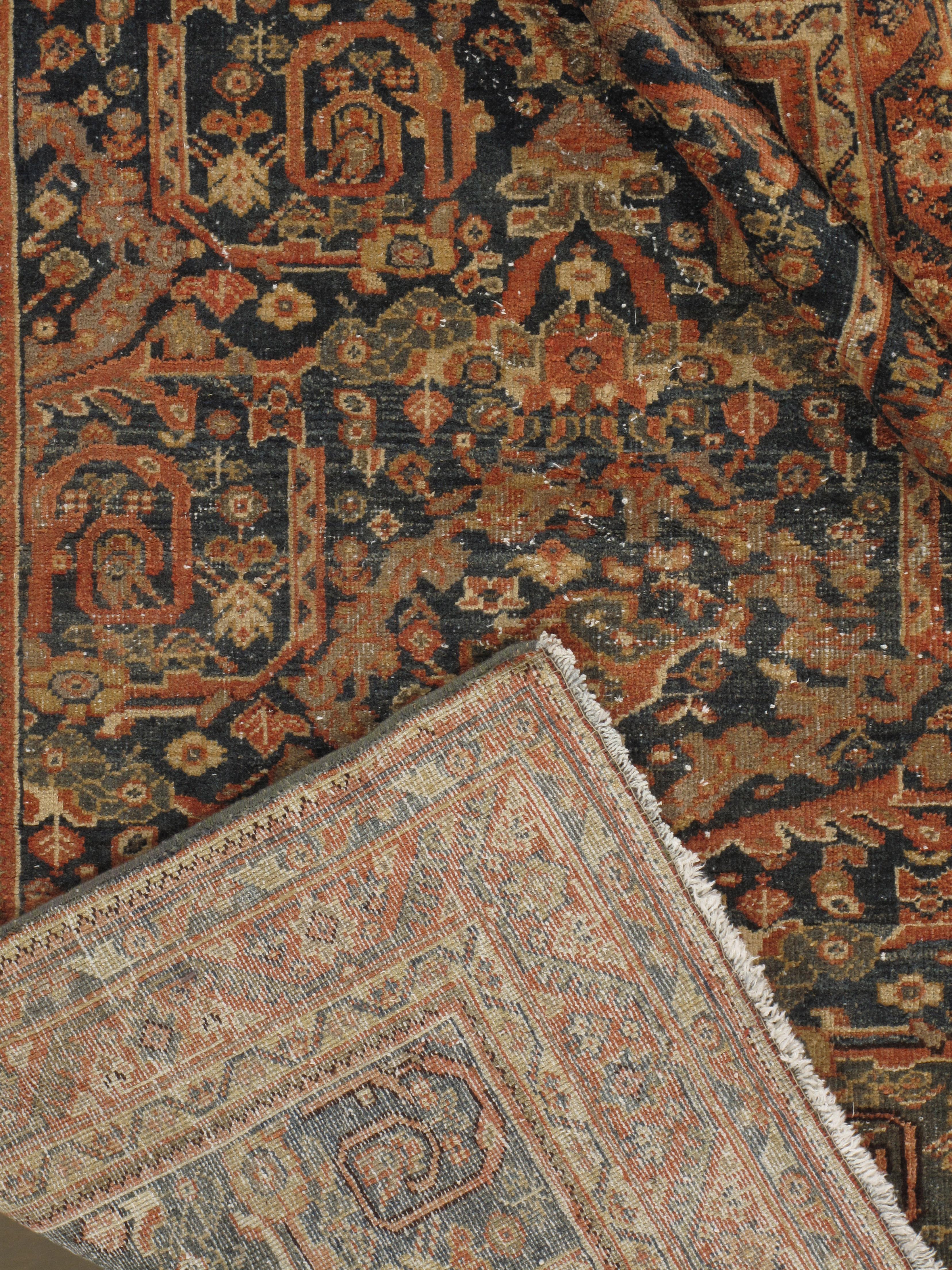 20th Century Vintage Distressed Persian Mahal Rug, circa 1940 4'6 x 6'7 For Sale