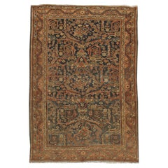 Vintage Distressed Persian Mahal Rug, circa 1940 4'6 x 6'7