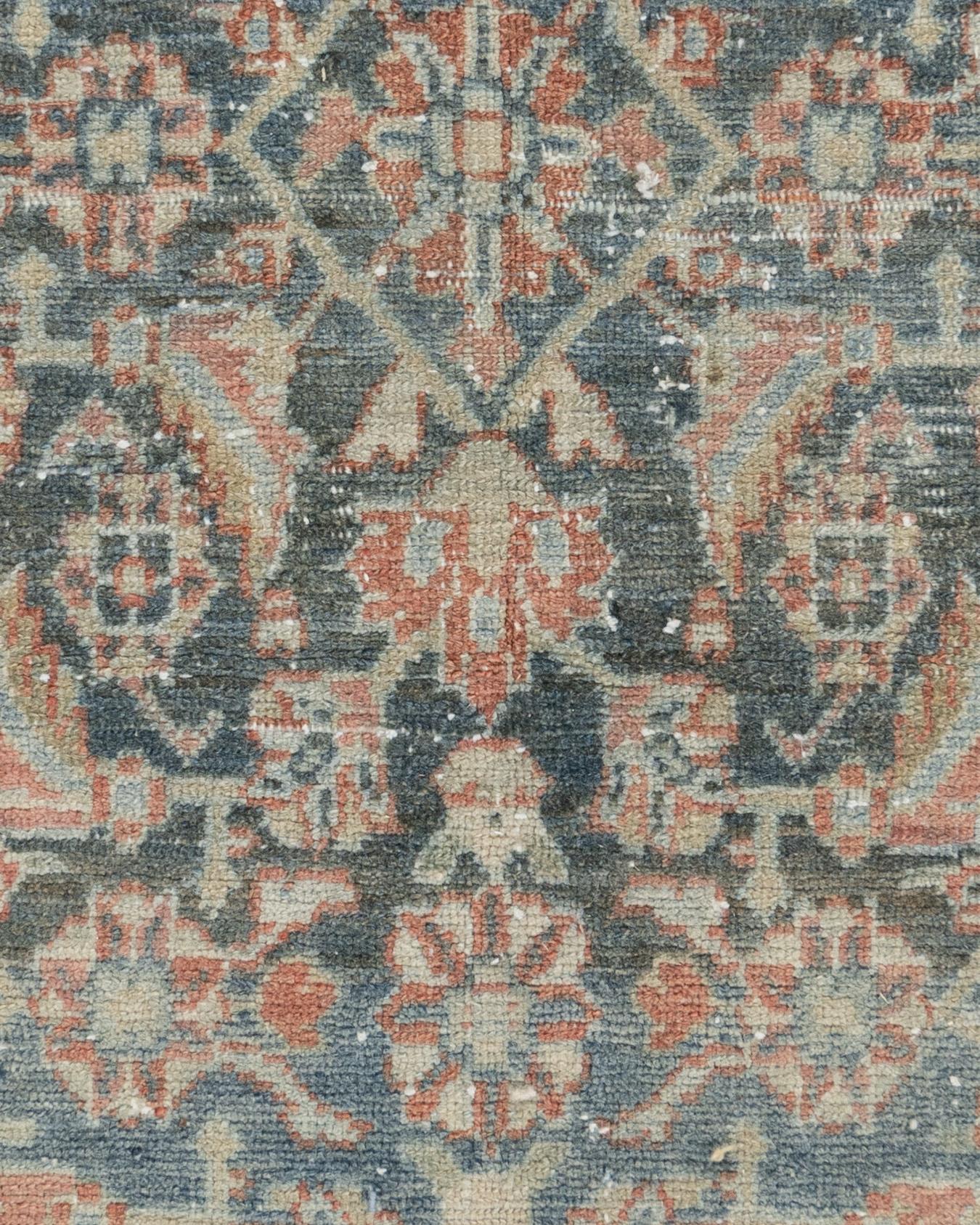 Hand-Knotted Vintage Distressed Persian Malayer Runner 3'1 x 12'9 For Sale