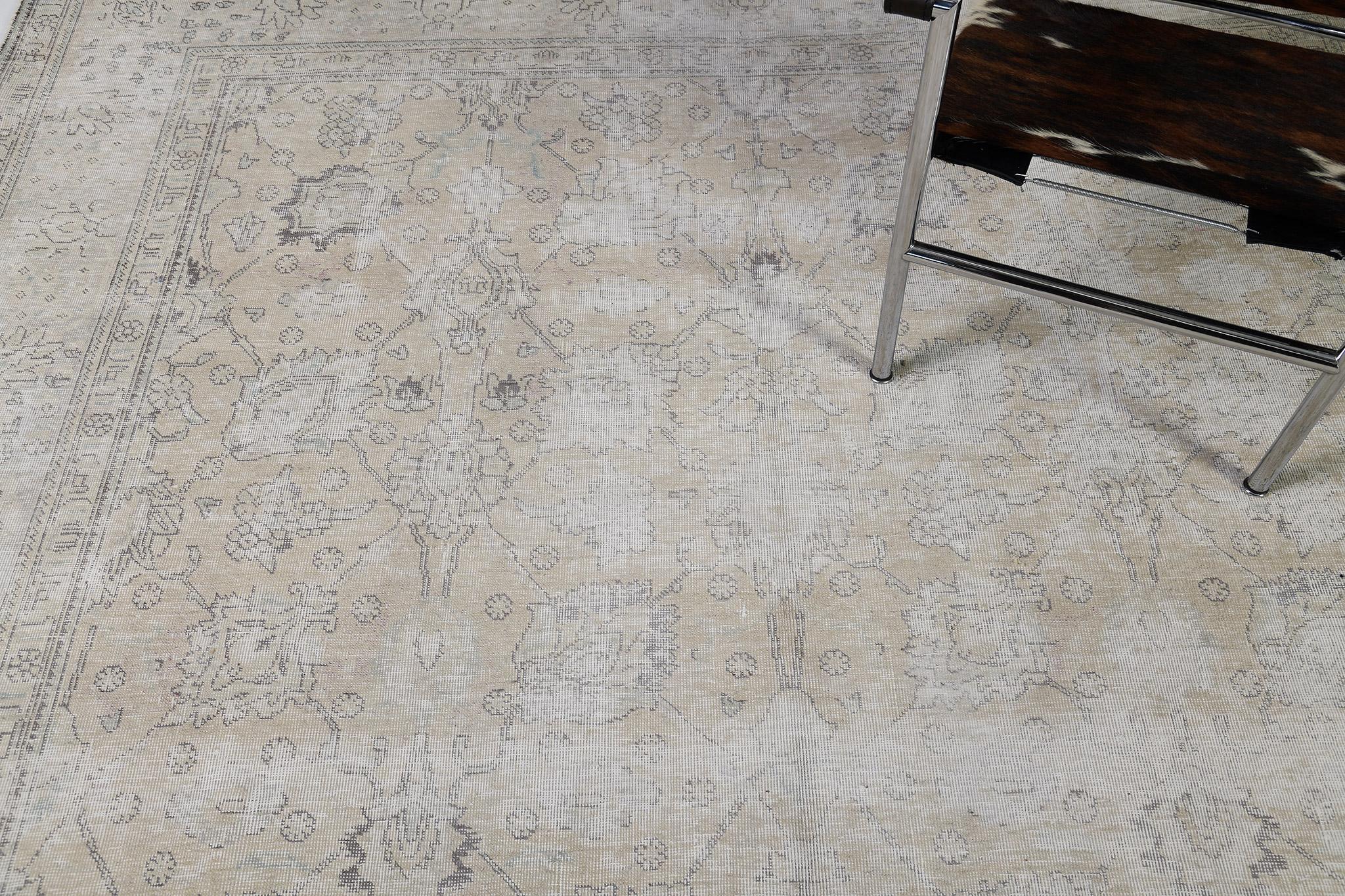 Vintage Distressed Persisch Tabriz im Angebot 2