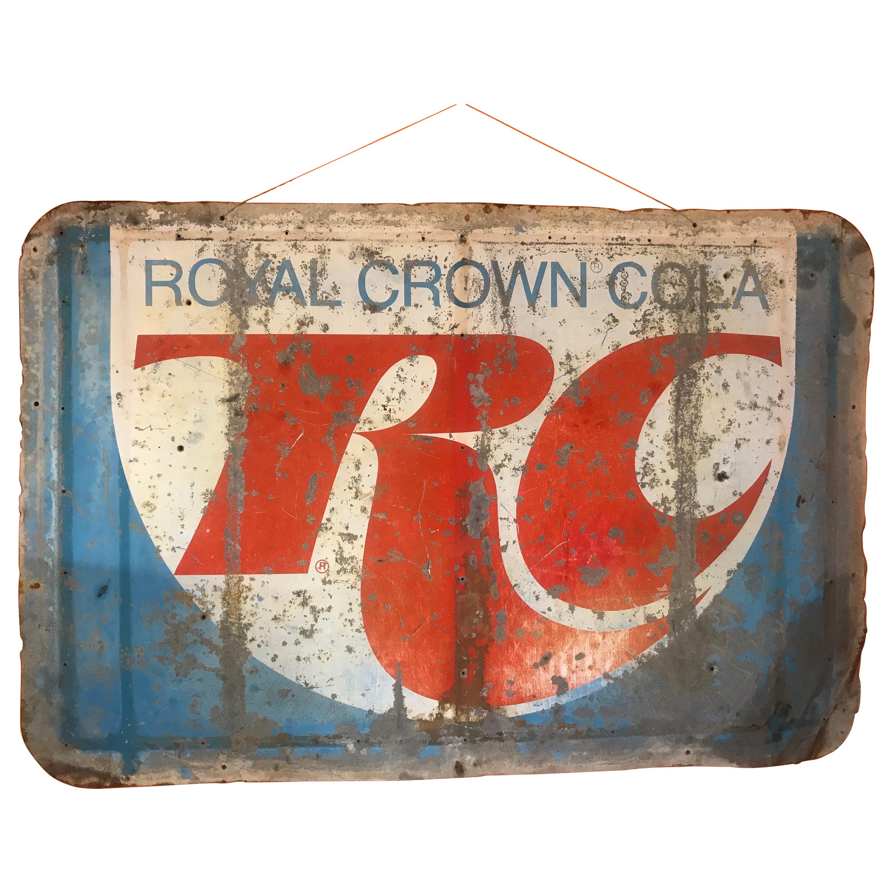 Vintage Distressed Royal Crown Cola Sign