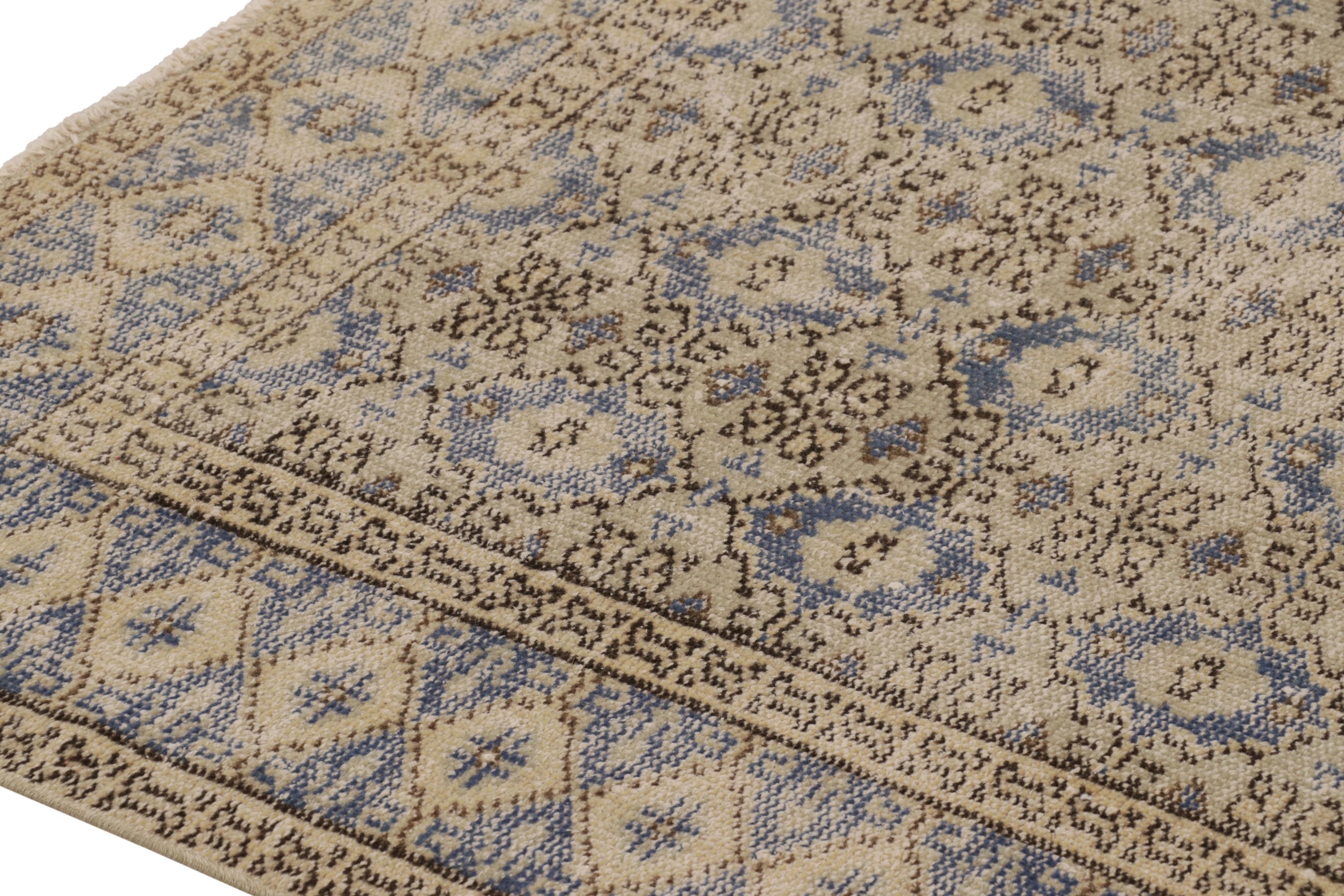 This vintage rug is a 7x10 Turkish distressed piece, made with hand-knotted wool circa mid-20th century. It is an exciting new addition to our collection of distressed Turkish rugs.

On the Design:

Admirers of the craft will especially appreciate