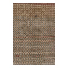 Tappeto vintage con motivo geometrico a diamante, beige-marrone - Rug & Kilim
