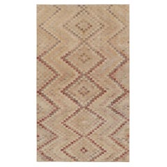 Vintage-Teppich, Beige-Rost Geometrisches Medaillon-Muster - Rug
Kilim