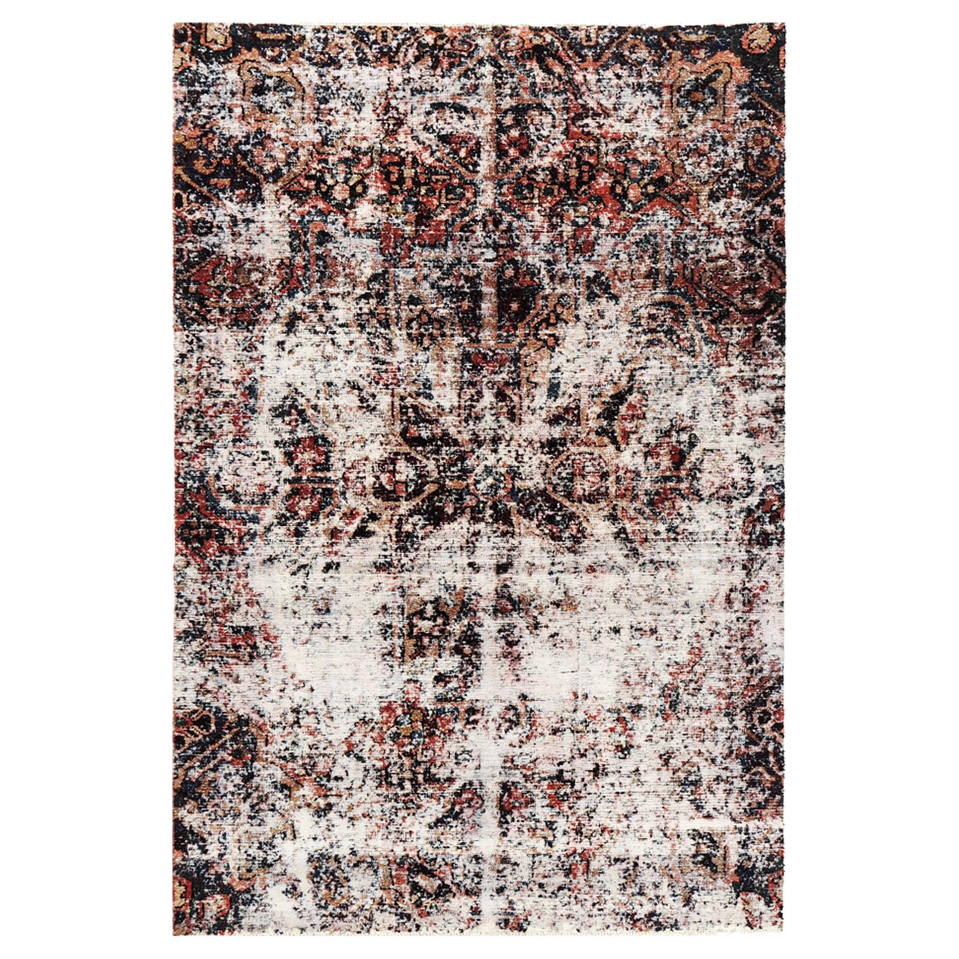 Vintage Distressed Rug For Sale