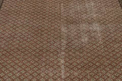 Vintage Distressed Rug, Rust-Beige Geometric Diamond Pattern - Rug & Kilim