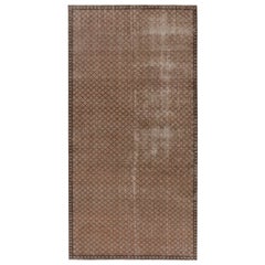 Vintage Distressed Rug, Rust-Beige Geometric Diamond Pattern - Rug & Kilim