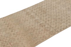 Tappeto vintage con motivo geometrico beige e marrone - Rug & Kilim