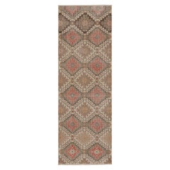Vintage Distressed Läufer, Beige-Grün Geometrisches Muster - Rug
Kilim