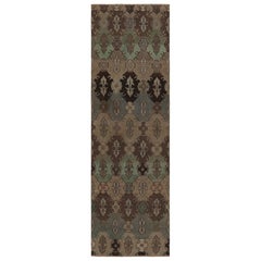 Vintage Distressed Läufer Teppich, Erdtöne Geometrische Blumenmotive Rug
Kilim