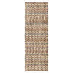 Vintage Distressed Runner Rug, Multicolor Diamond Geometric Pattern - Rug & Kili