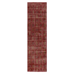 Tappeto vintage con motivo floreale rosso e oro - Rug & Kilim