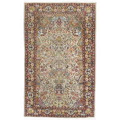 Vintage Distressed Silk Kashmir Rug