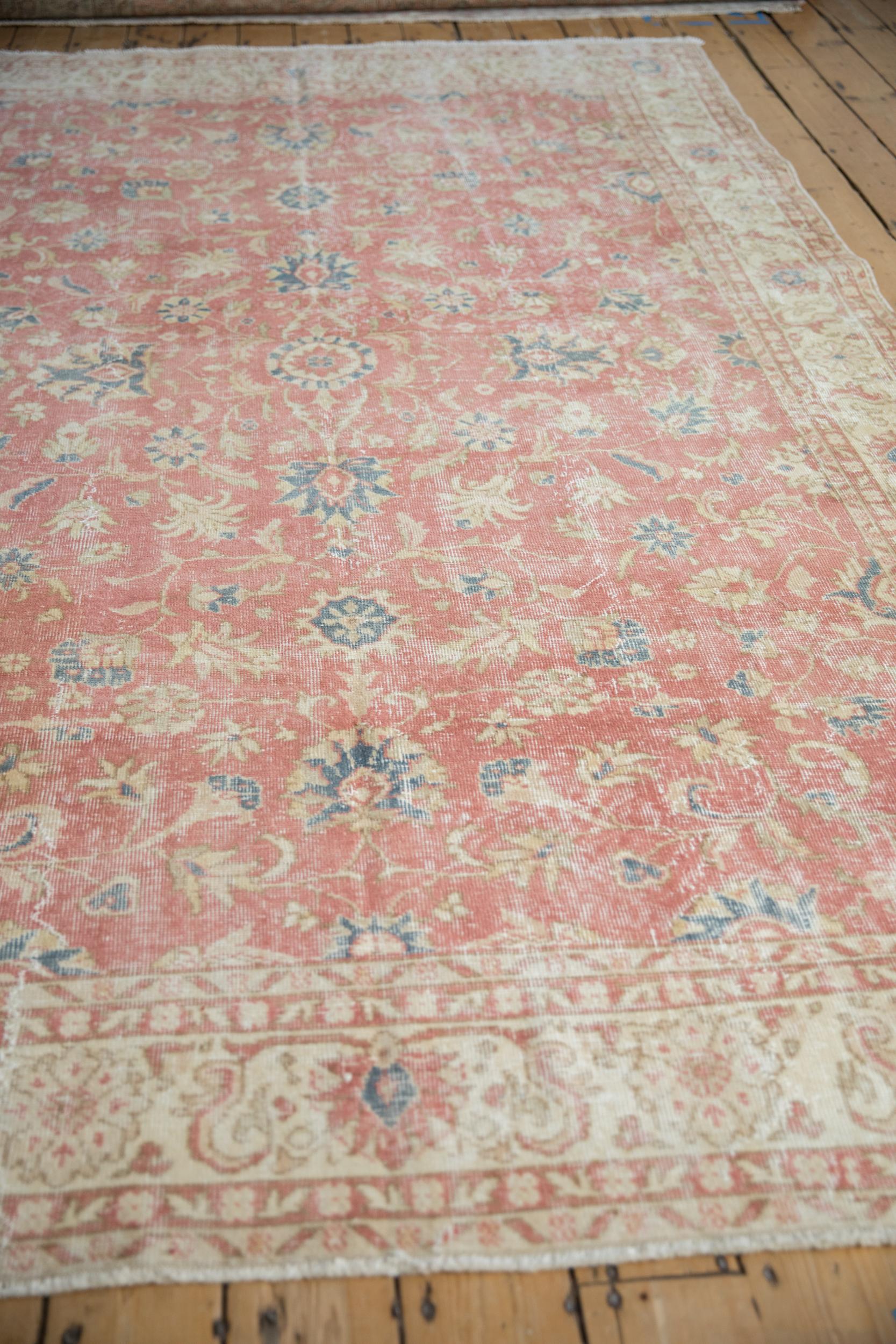 Vintage Distressed Sparta Carpet In Fair Condition In Katonah, NY
